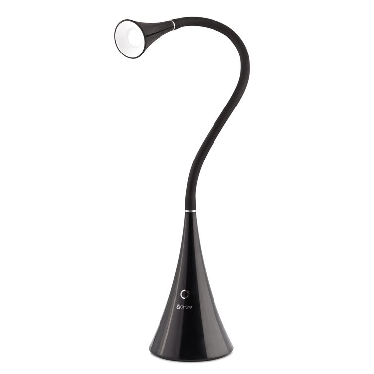 OttLite LED FlexNeck Table Lamp - USB Charging Port, Adjustable Brightness,  Energy Efficient